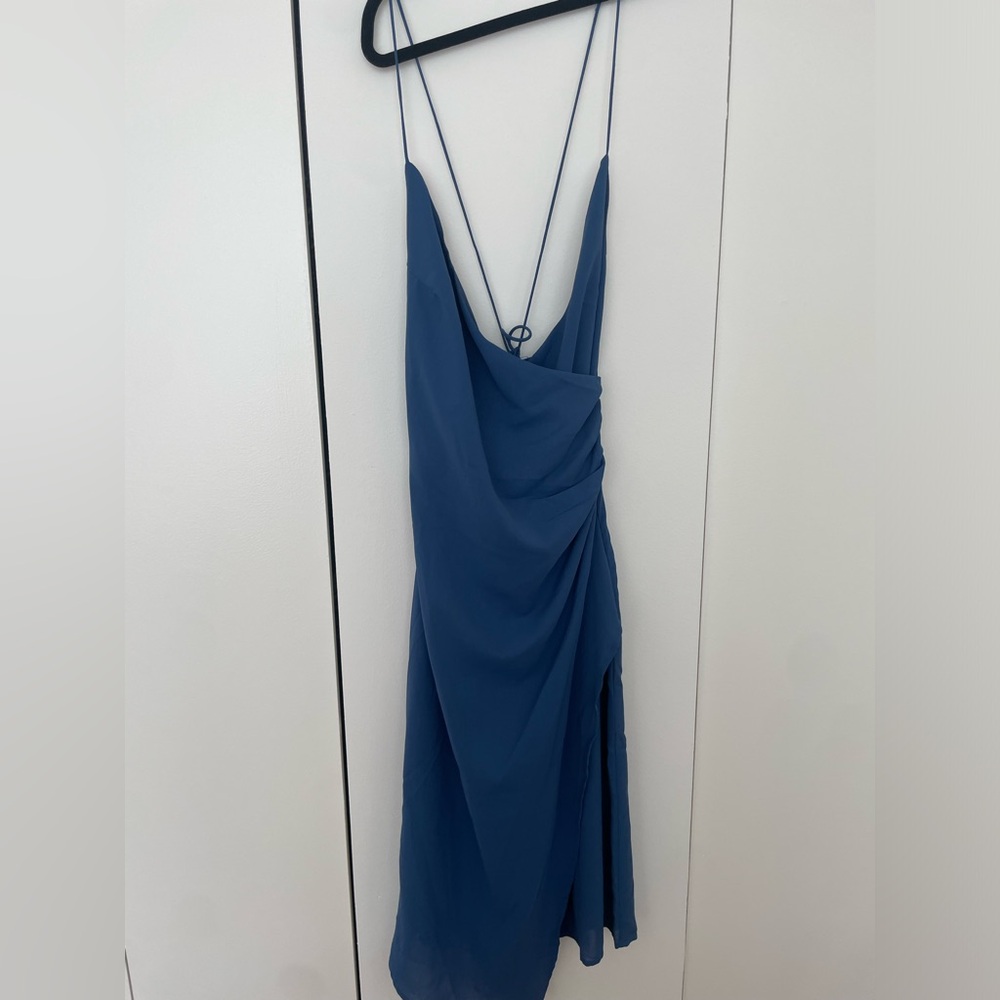 Blue midi dress